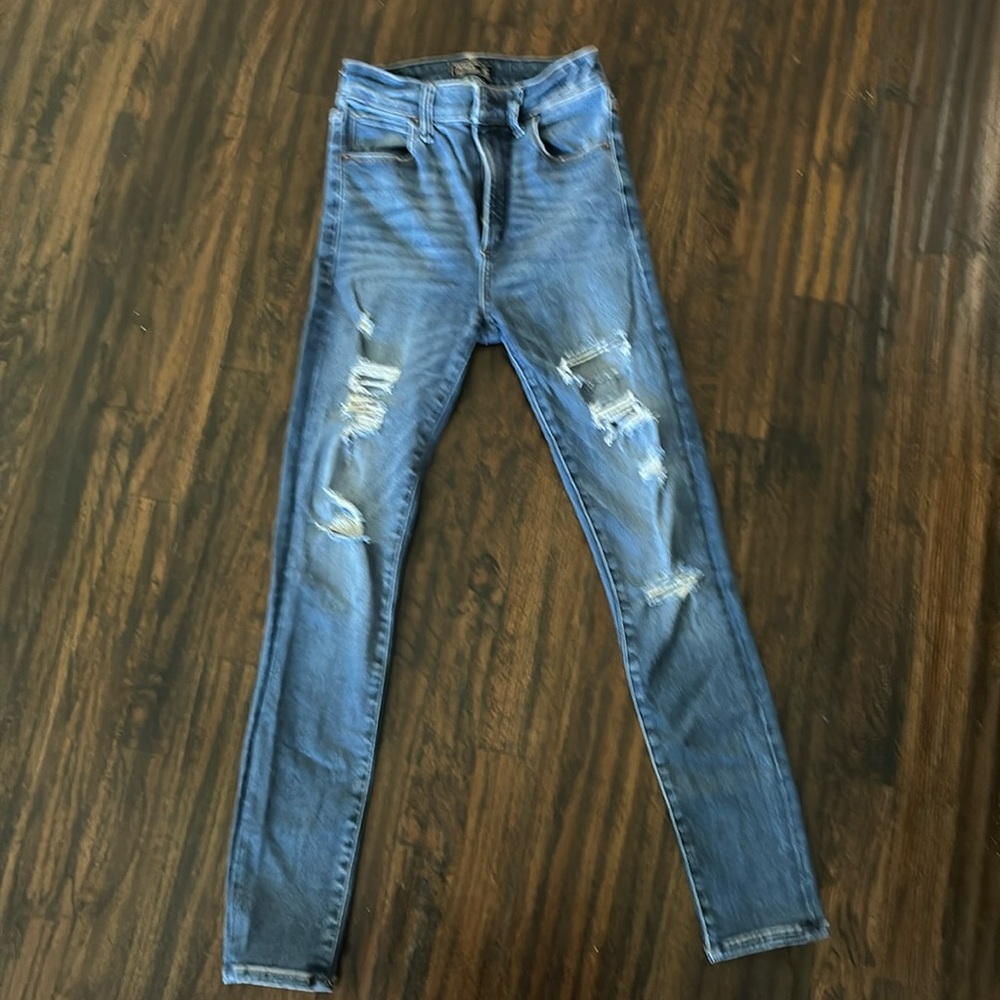 Abercrombie & Fitch Simone High Rise Super Skinny jeans - size 24 - blue denim